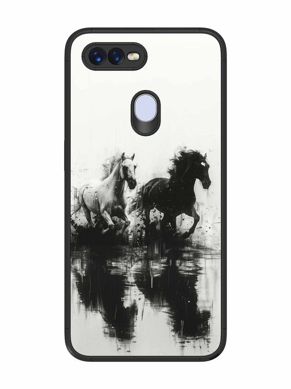 Oppo F9 Pro Black & White Horse