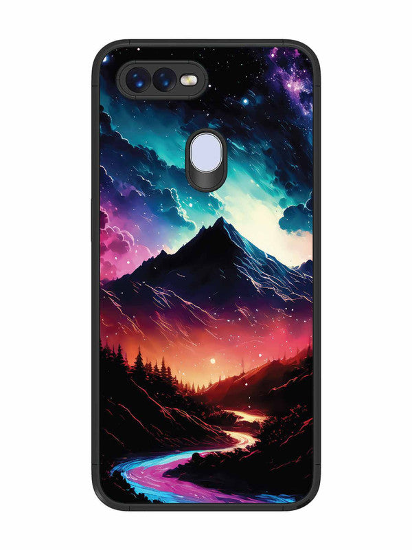 Oppo F9 Pro mountain-valley-Colorful-cloud-at-night