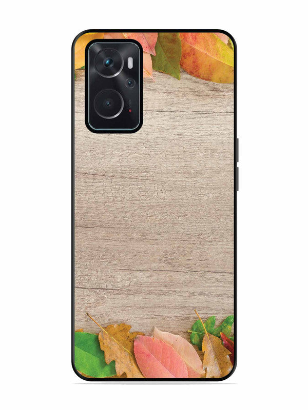 Oppo K10 4G Autumn Leafs On Wooden Table