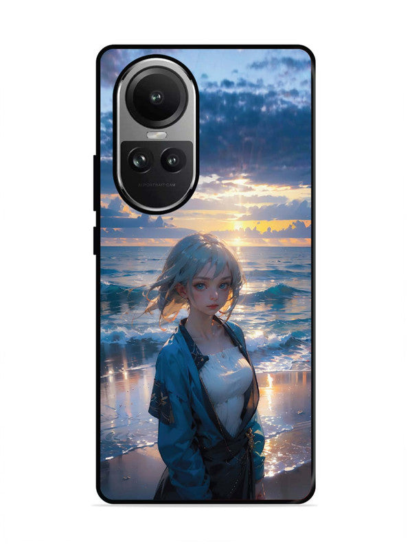 Oppo RENO 10 5G Anime Girl Beach Ocean Waves