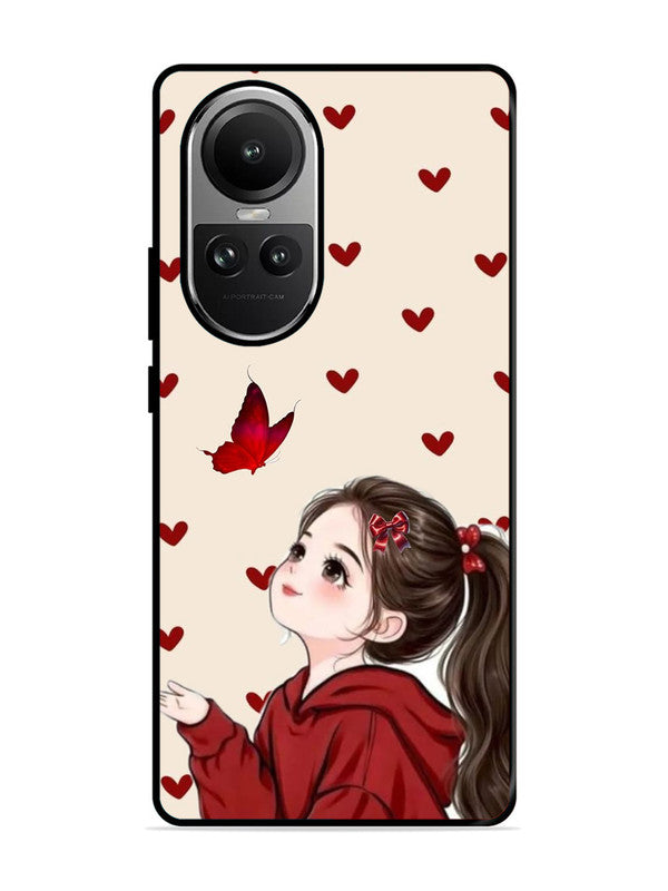 Oppo RENO 10 Pro 5G Beautiful girl with red butterfly