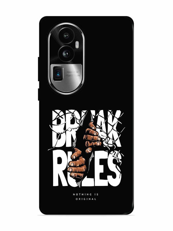 Oppo RENO 10 Pro Plus Break Rules Gritty Typography Art