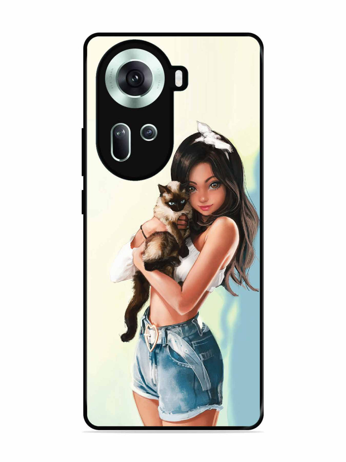 Oppo RENO 11 5G Cute Girl with Cat