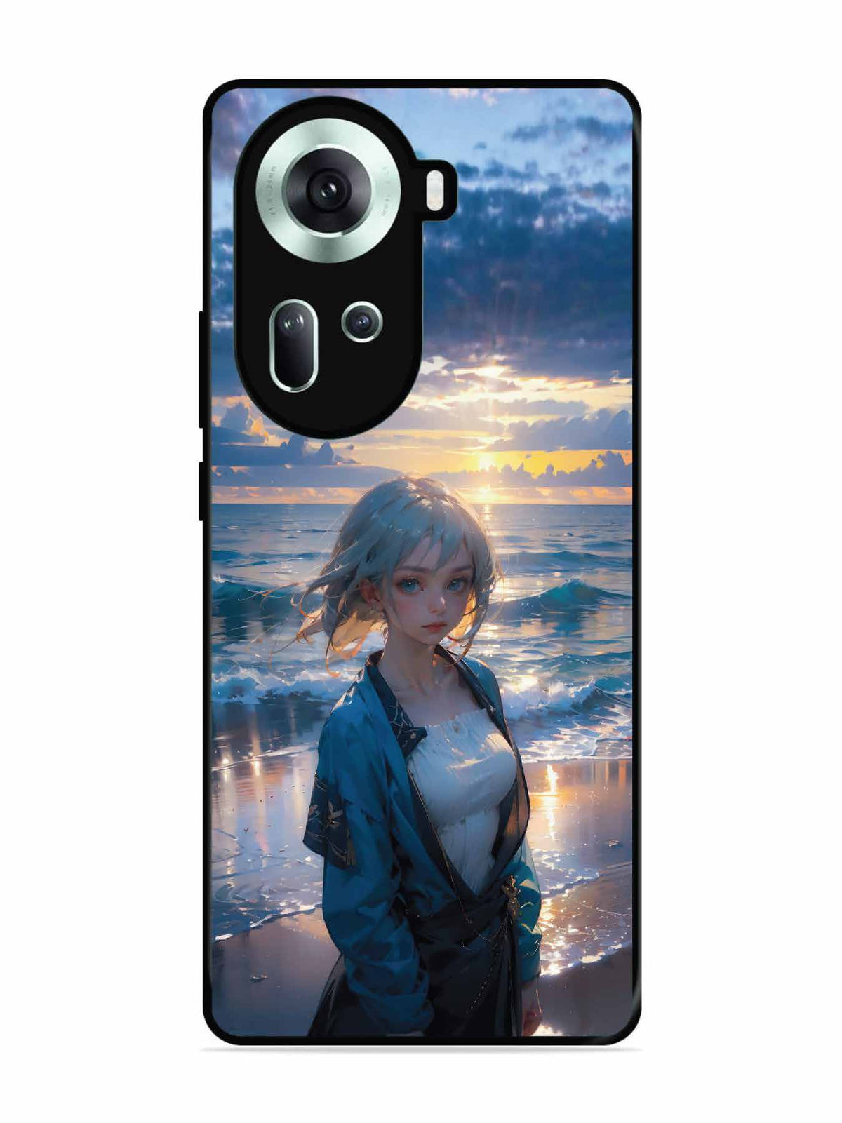Oppo RENO 11 5G Anime Girl Beach Ocean Waves