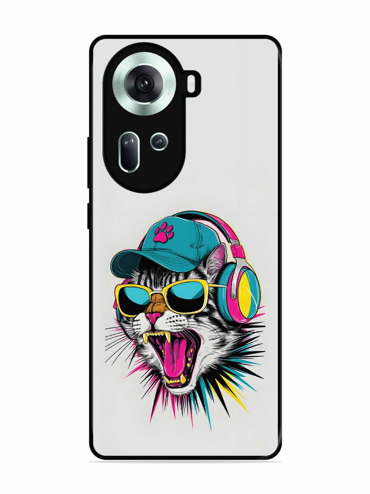 Oppo RENO 11 5G Neon Pop Art DJ Cat Vibe