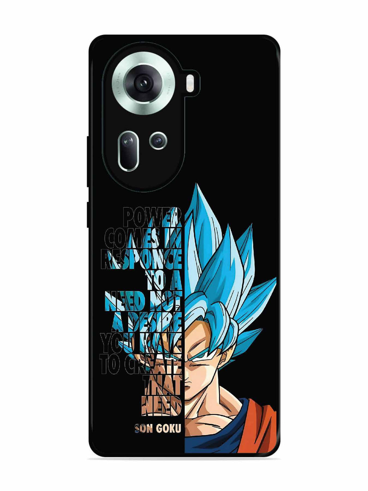 Oppo RENO 11 5G Son of Goku Blue Motivational Art
