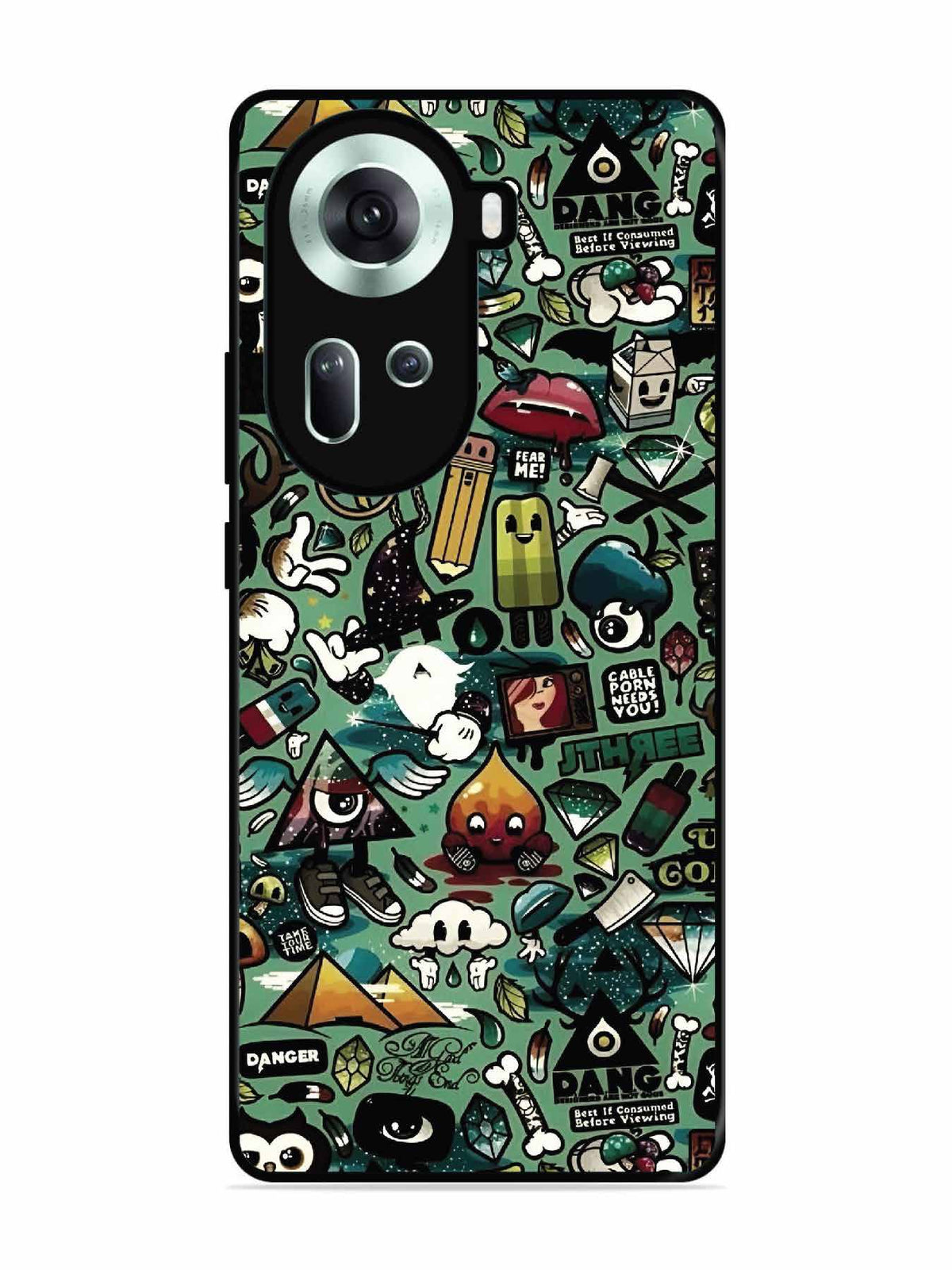 Oppo RENO 11 5G Pop Art Doodle Graffiti Collage