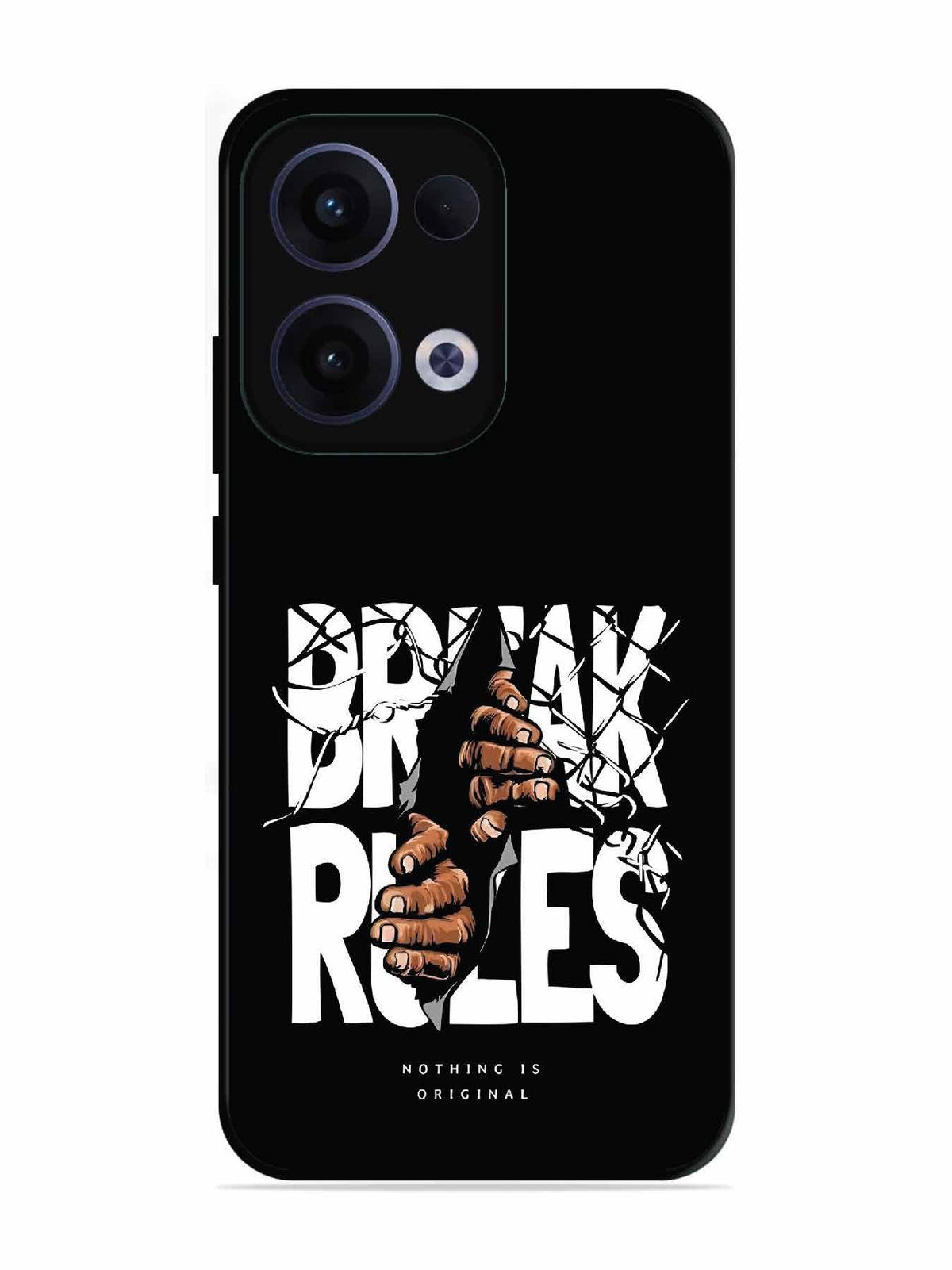 Oppo RENO 13 5G Break Rules Gritty Typography Art
