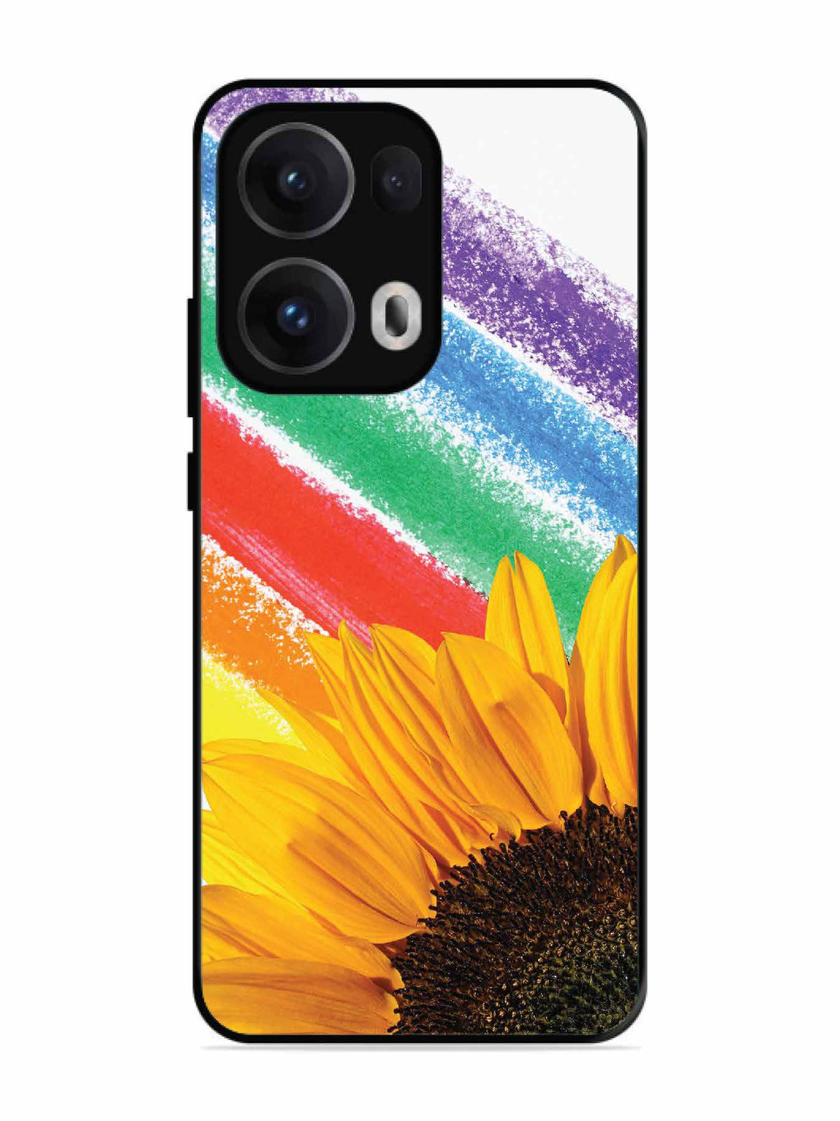 Oppo RENO 13 Pro Sunflower on Colourful Lines