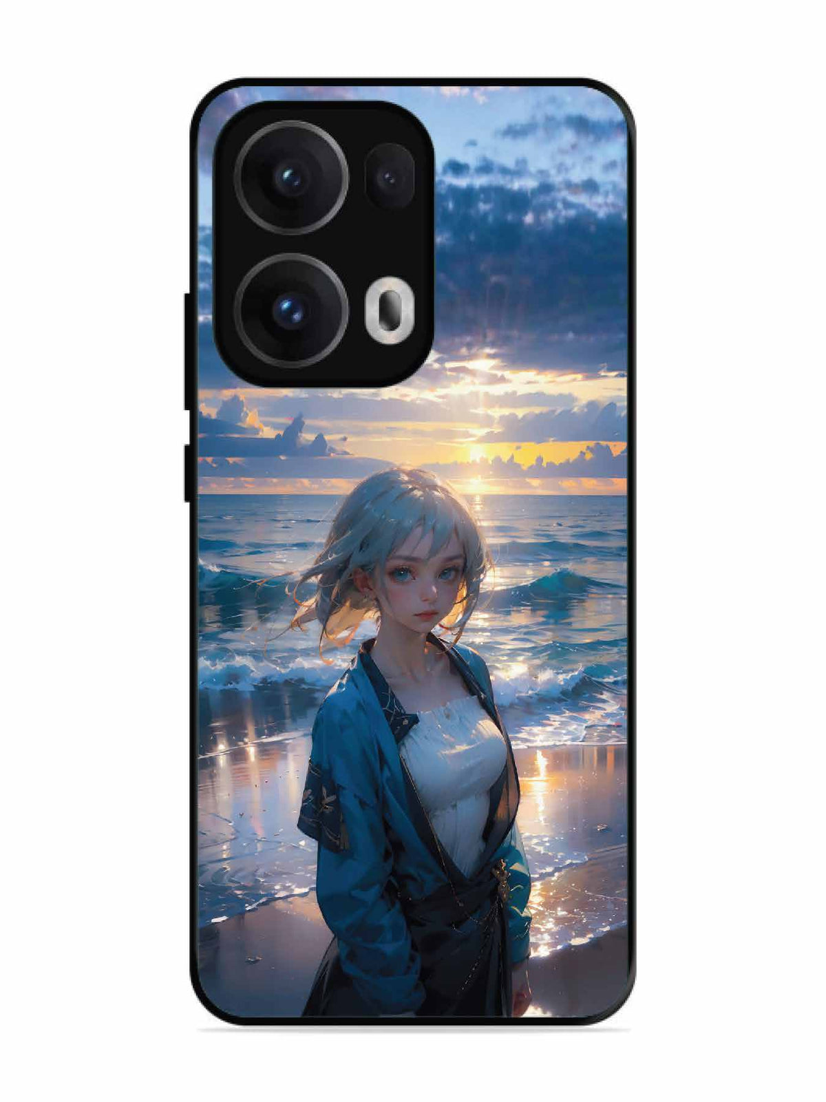 Oppo RENO 13 Pro Anime Girl Beach Ocean Waves