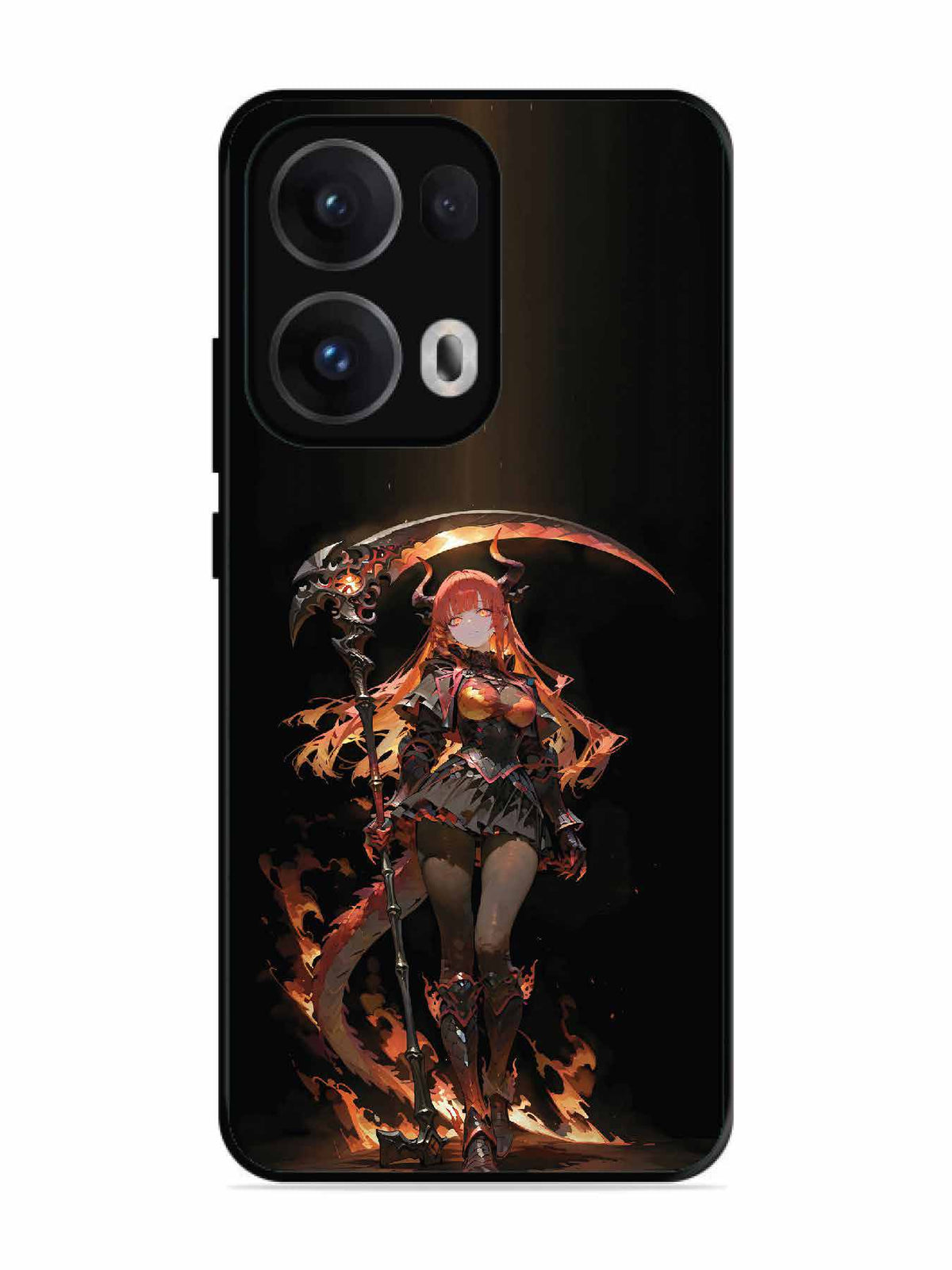 Oppo RENO 13 Pro anime-girl-sycthe-red-hair-horn