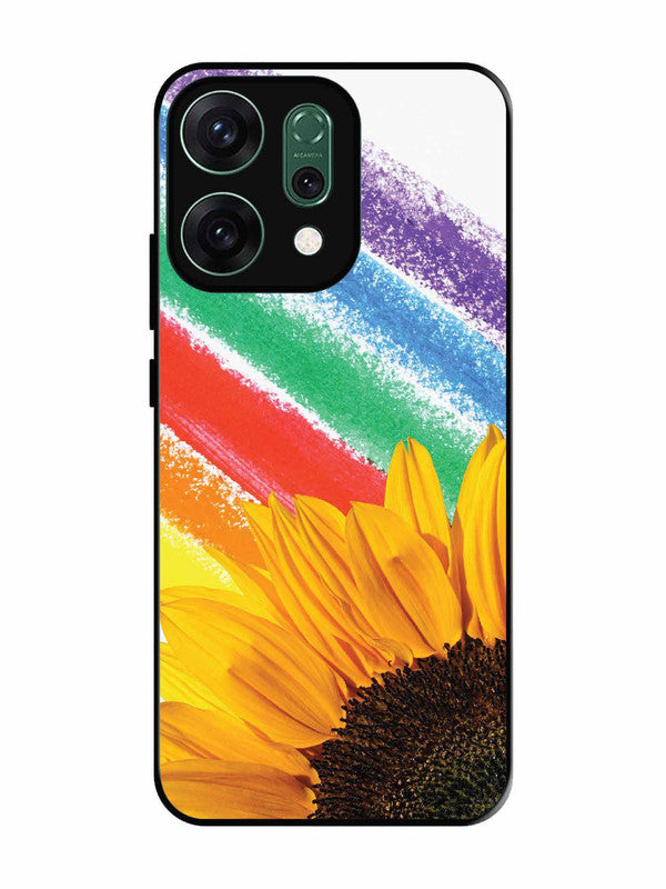 Oppo RENO 14 5G Sunflower on Colourful Lines