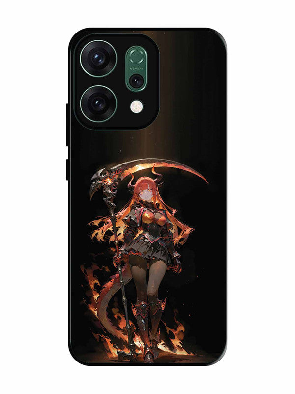 Oppo RENO 14 5G anime-girl-sycthe-red-hair-horn