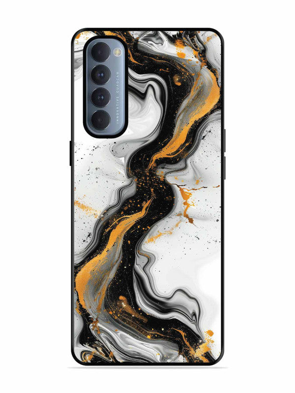 Oppo RENO 4 Pro Black And Golden Marble Essence