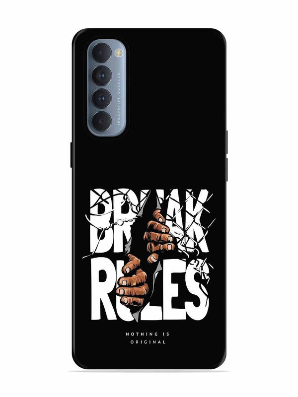 Oppo RENO 4 Pro Break Rules Gritty Typography Art