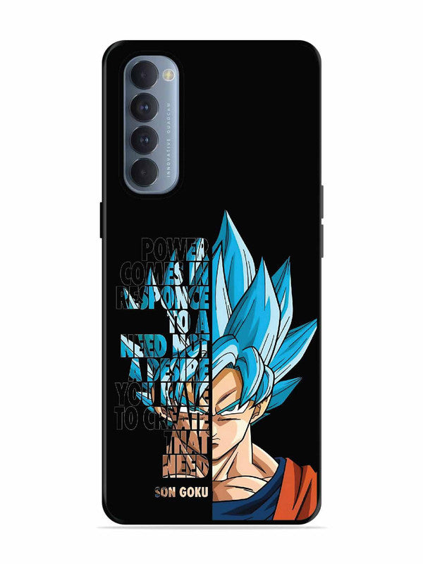 Oppo RENO 4 Pro Son of Goku Blue Motivational Art