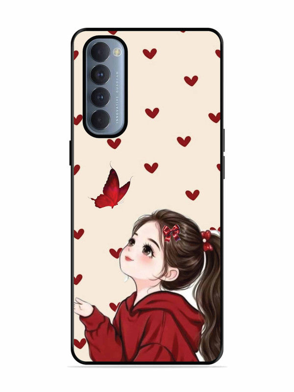 Oppo RENO 4 Pro Beautiful girl with red butterfly