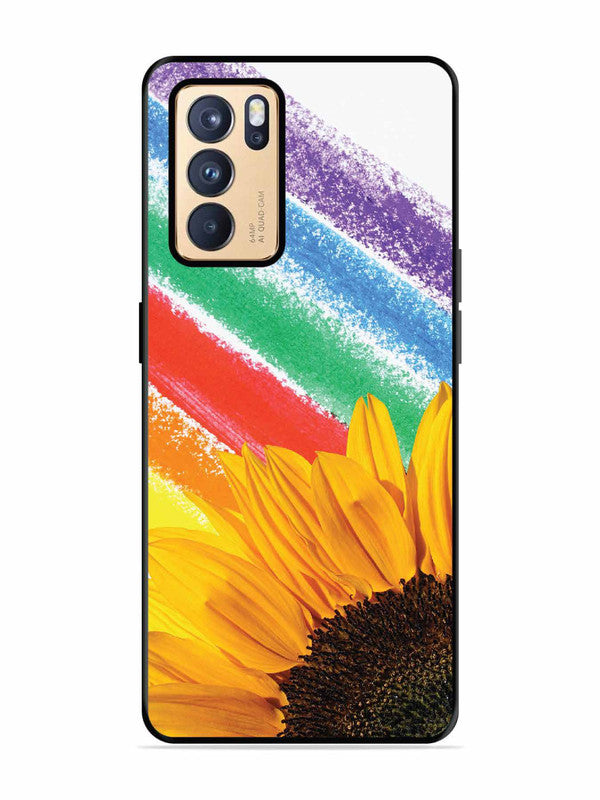 Oppo RENO 6 Pro 5G Sunflower on Colourful Lines