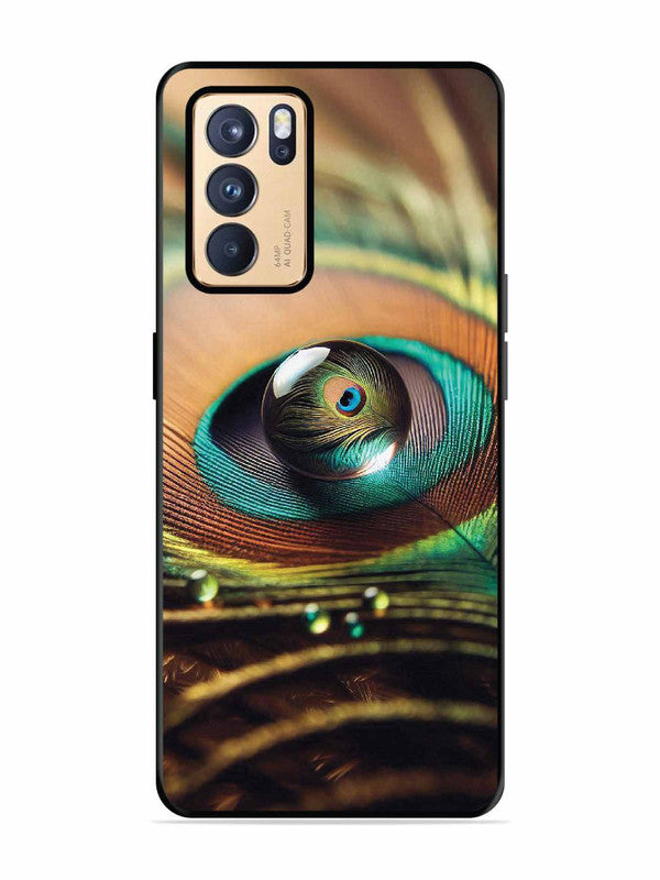 Oppo RENO 6 Pro 5G Water Drop On Peacock Feather