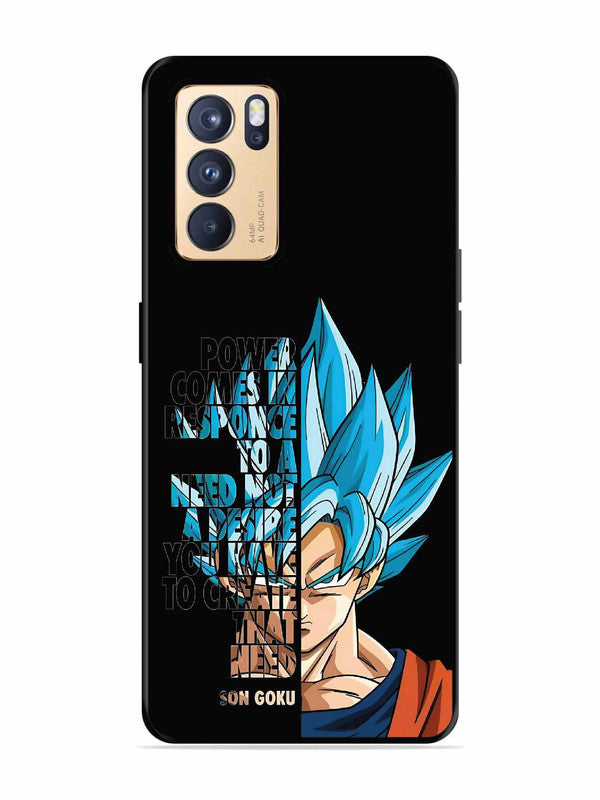 Oppo RENO 6 Pro 5G Son of Goku Blue Motivational Art