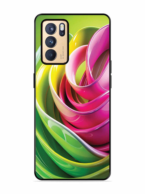 Oppo RENO 6 Pro 5G Vibrant Swirl Glossy Ribbon Art