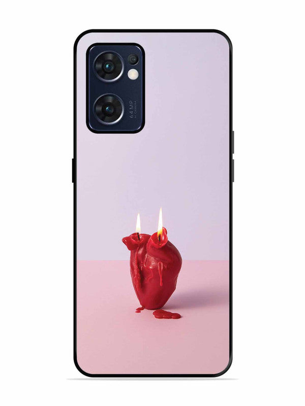 Oppo RENO 7 5G A Lighted Heart Candle