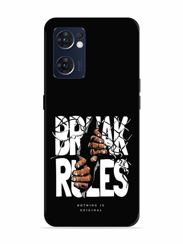 Oppo RENO 7 5G Break Rules Gritty Typography Art