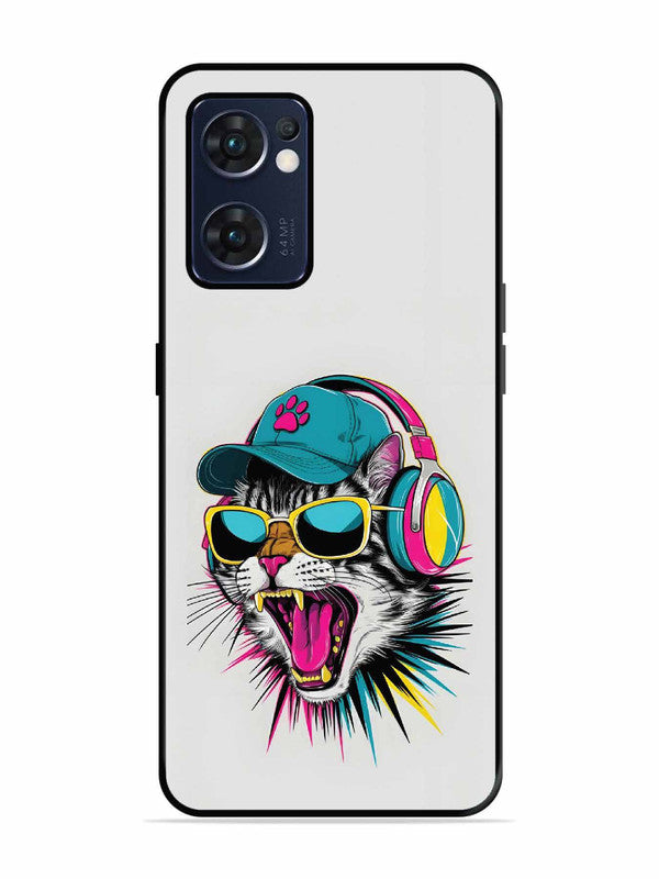 Oppo RENO 7 5G Neon Pop Art DJ Cat Vibe