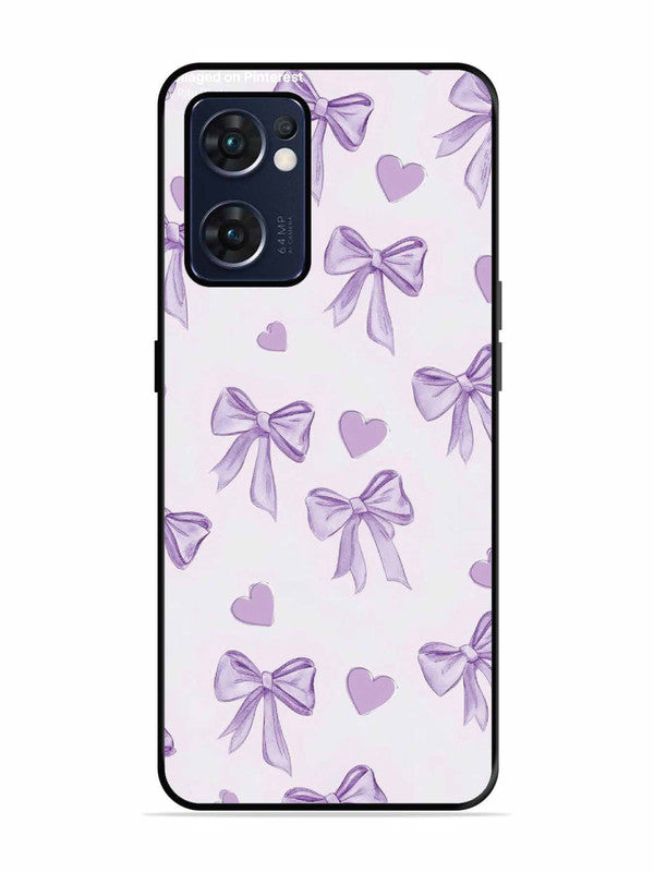 Oppo RENO 7 5G Bow Tie, Purple Hair Band