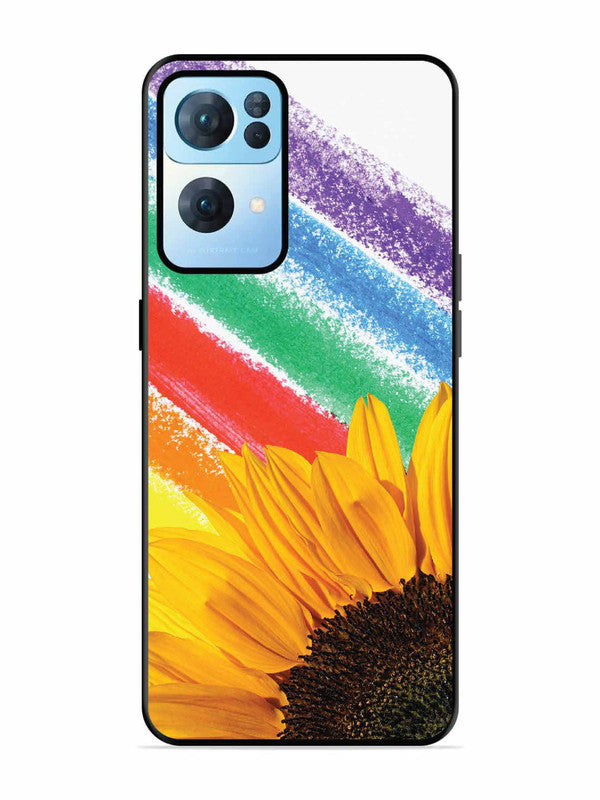 Oppo RENO 7 Pro 5G Sunflower on Colourful Lines