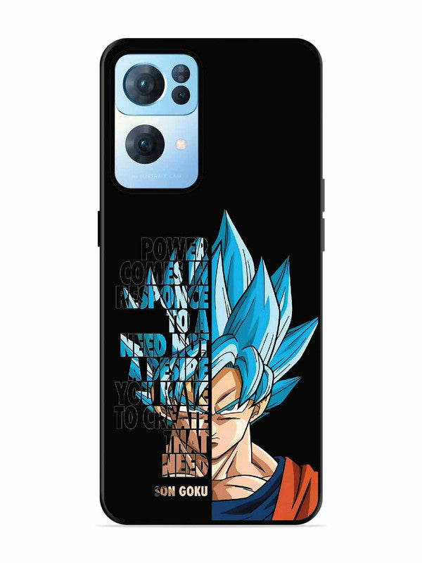 Oppo RENO 7 Pro 5G Son of Goku Blue Motivational Art