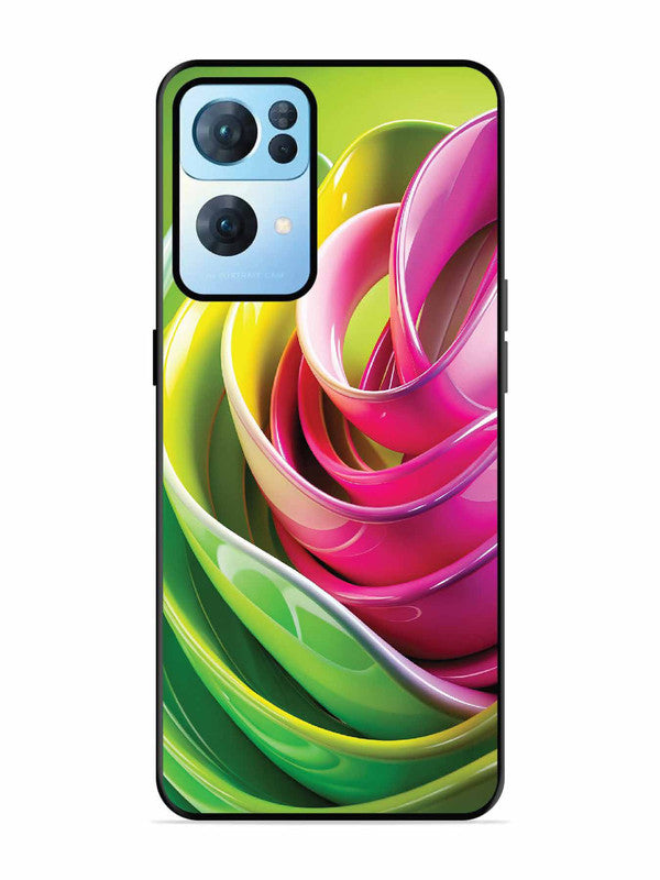 Oppo RENO 7 Pro 5G Vibrant Swirl Glossy Ribbon Art