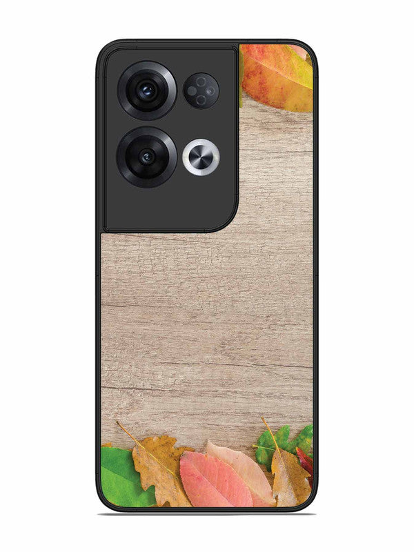 Oppo RENO 8 Pro 5G Autumn Leafs On Wooden Table
