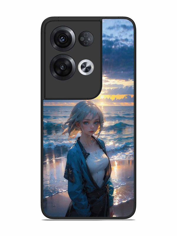 Oppo RENO 8 Pro 5G Anime Girl Beach Ocean Waves