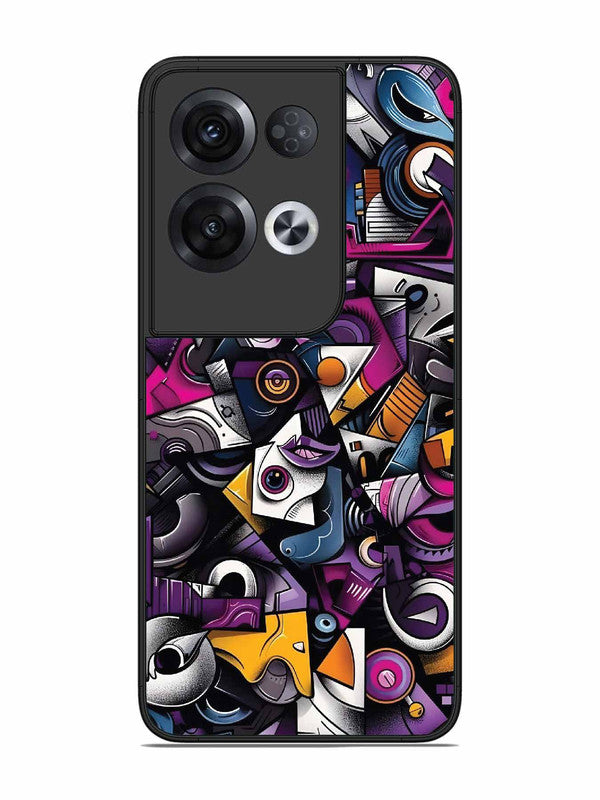 Oppo RENO 8 Pro 5G Abstract Geometric Graffiti Chaos