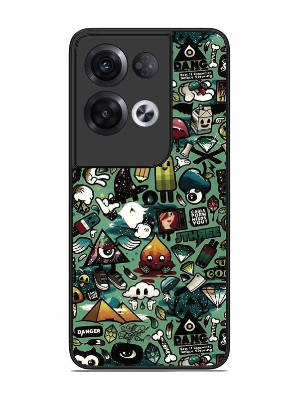 Oppo RENO 8 Pro 5G Pop Art Doodle Graffiti Collage