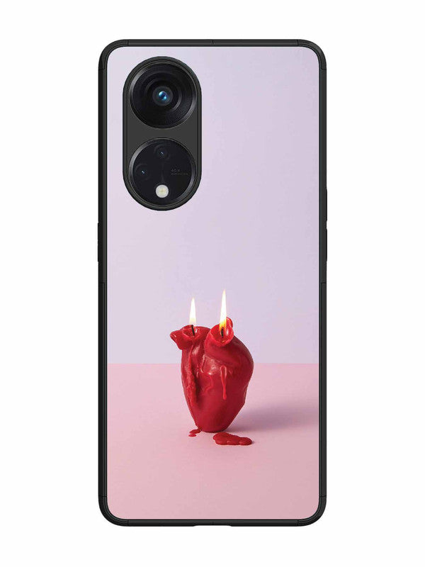 Oppo RENO 8T 5G A Lighted Heart Candle