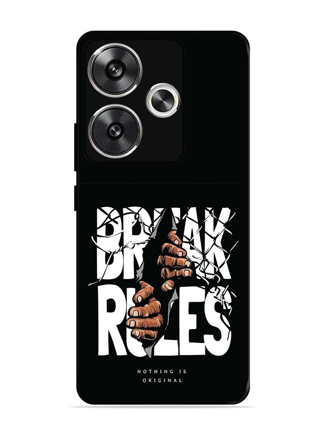 Poco F6 Break Rules Gritty Typography Art