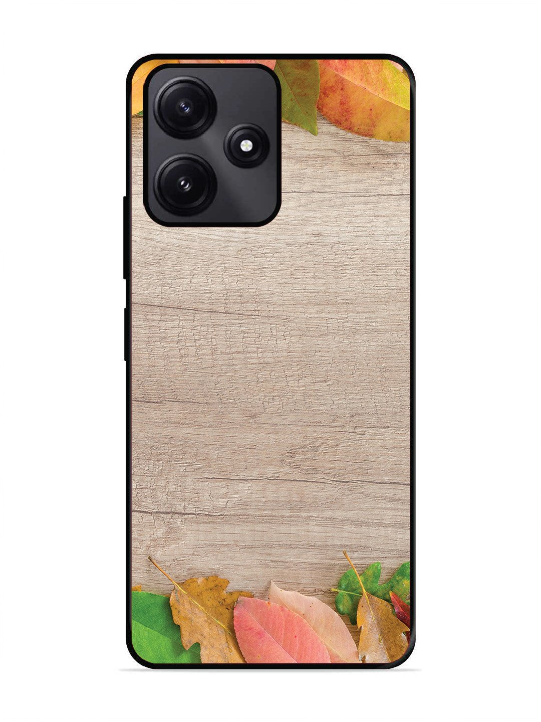 Poco M6 Pro Autumn Leafs On Wooden Table