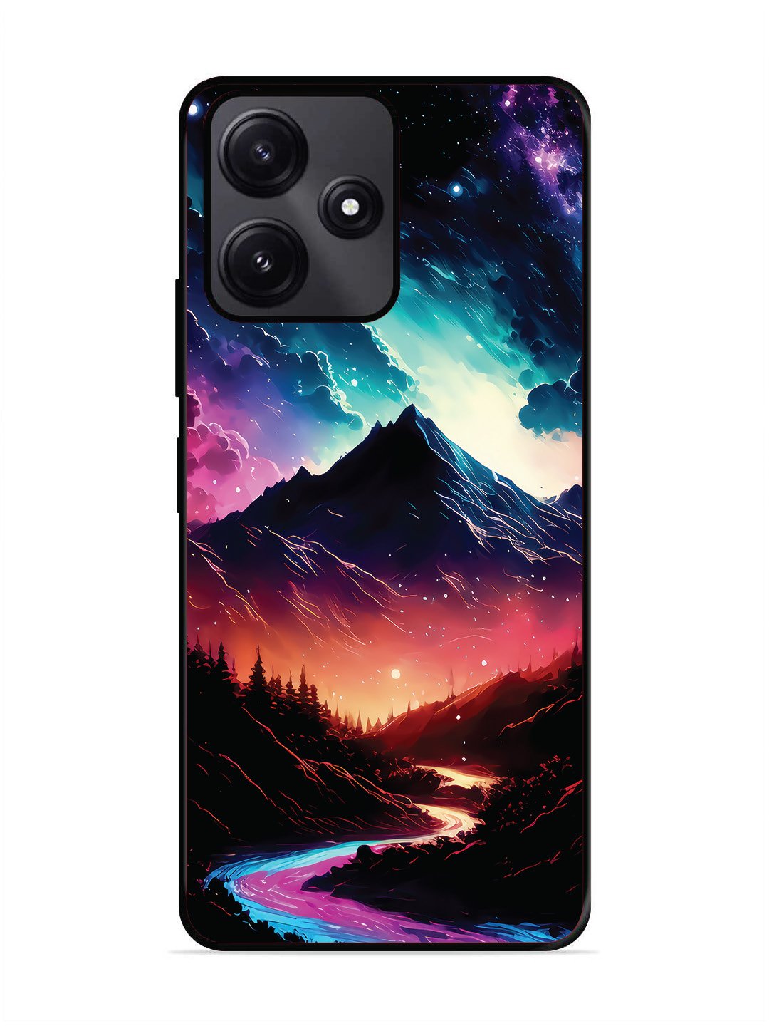 Poco M6 Pro mountain-valley-Colorful-cloud-at-night