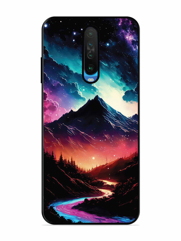 Poco X2 mountain-valley-Colorful-cloud-at-night