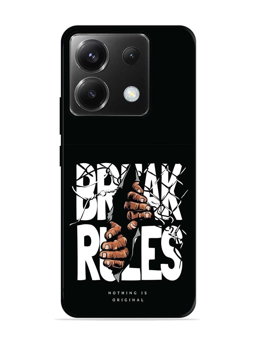 Poco X6 Break Rules Gritty Typography Art