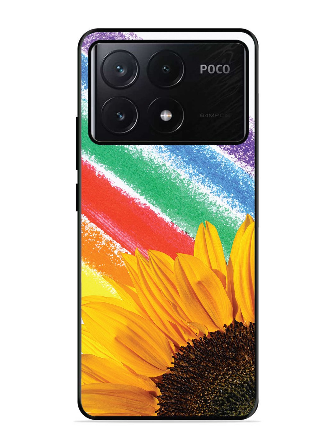 Poco X6 Pro Sunflower on Colourful Lines