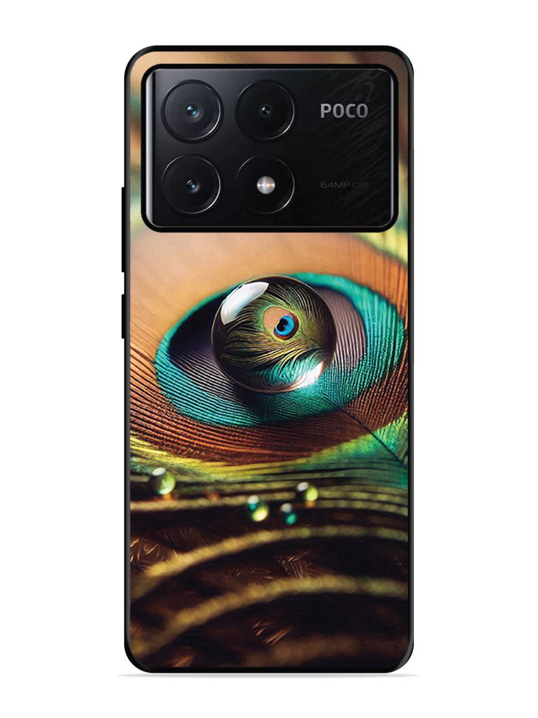 Poco X6 Pro Water Drop On Peacock Feather