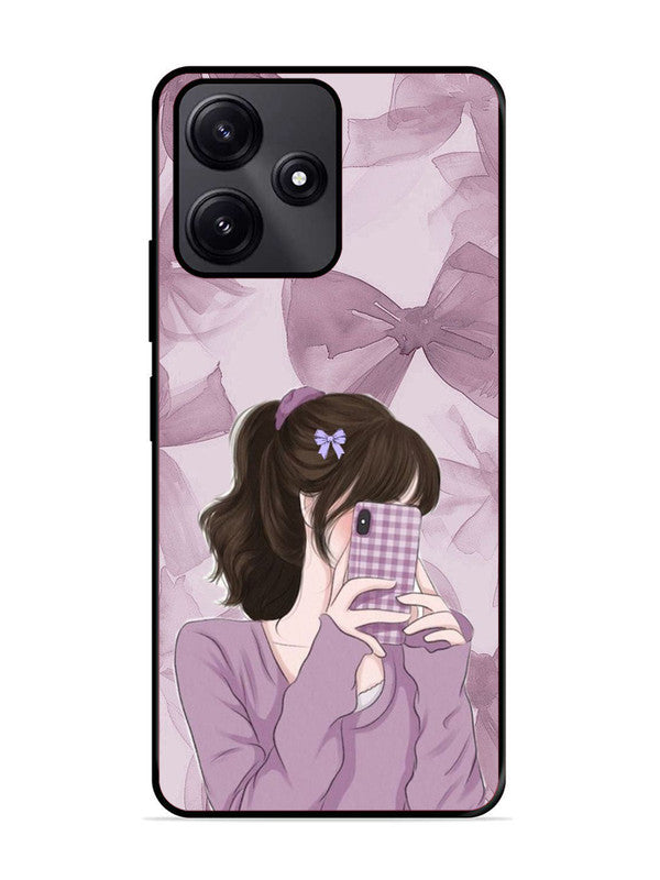 Poco M6 Pro Pinky Girl taking selfie
