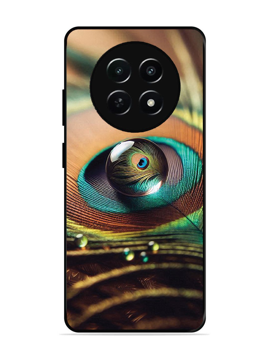 Realme C65 5G Water Drop On Peacock Feather