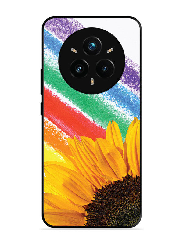 realme 14 pro plus 5g Sunflower on Colourful Lines