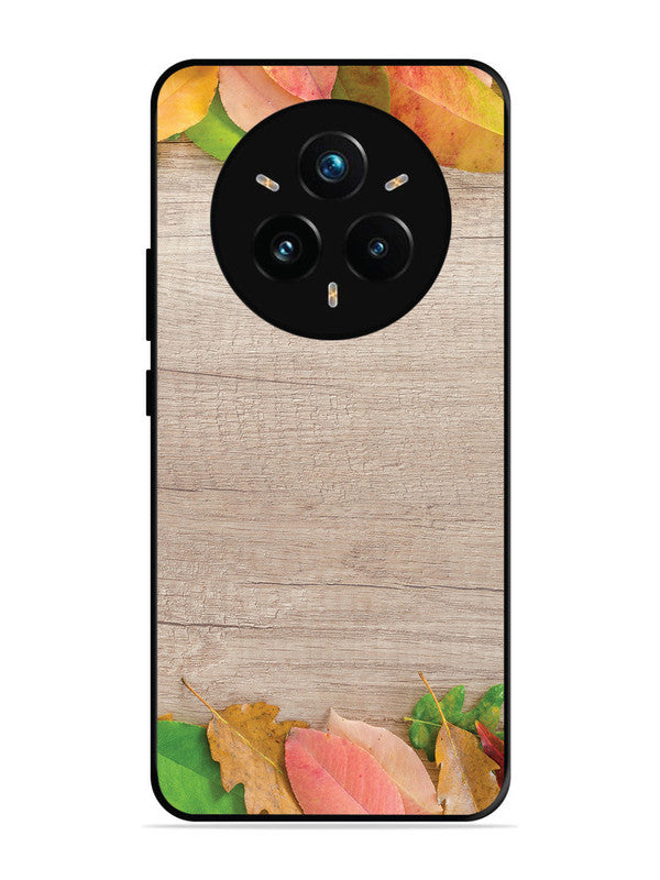 realme 14 pro plus 5g Autumn Leafs On Wooden Table