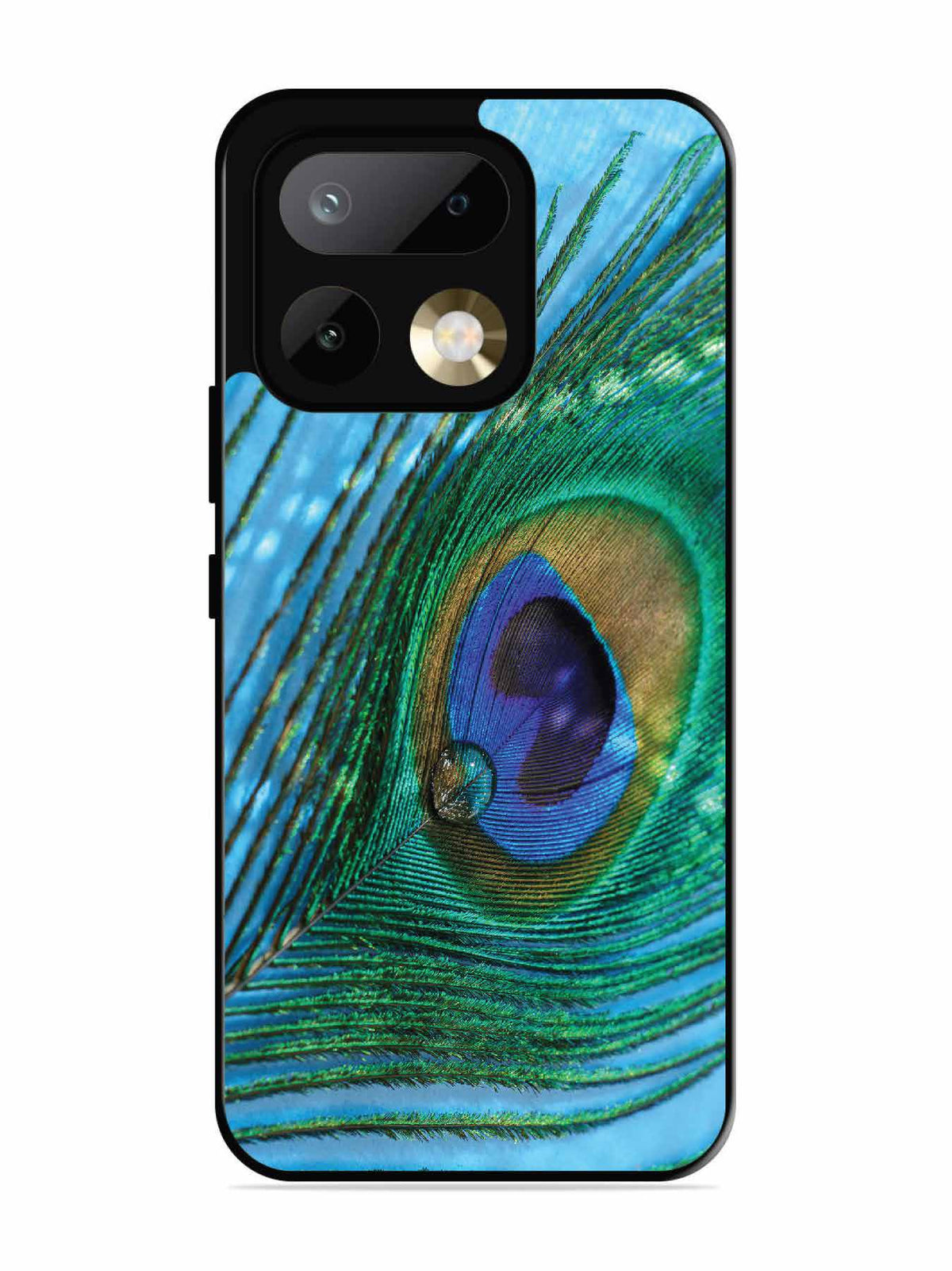 realme 16 Pro A drop on Peacock Feather