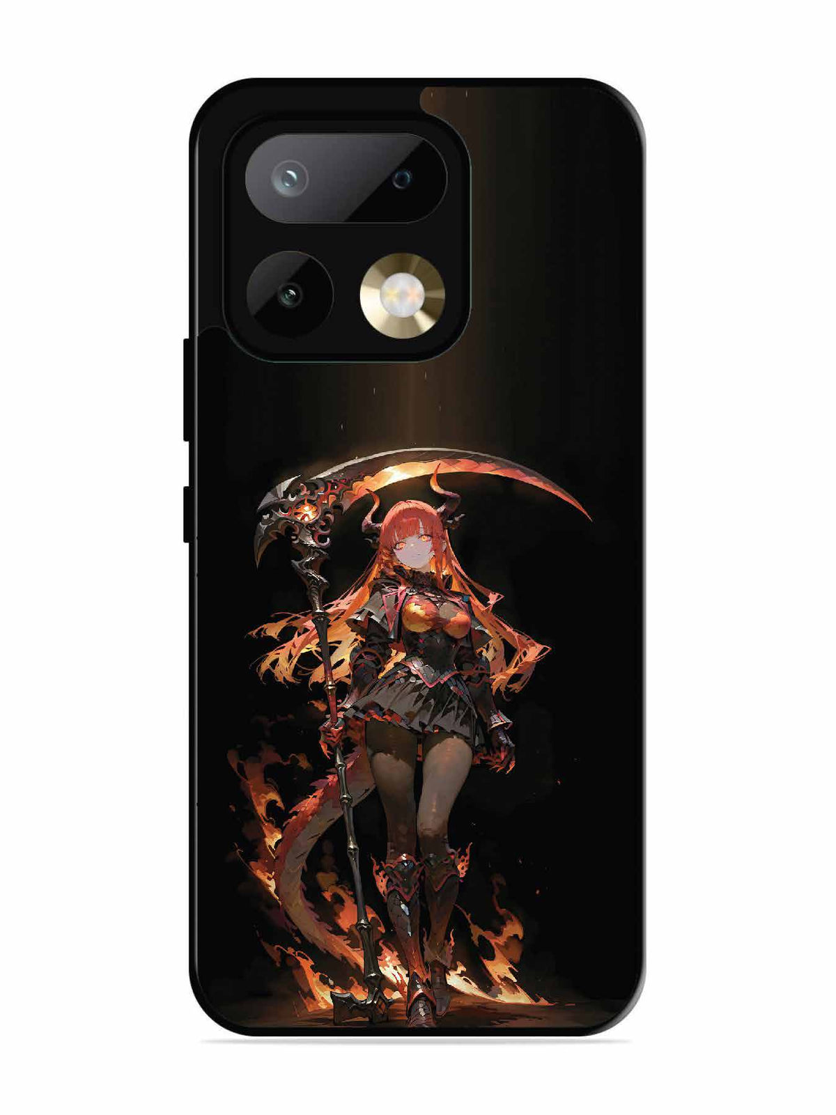realme 16 Pro anime-girl-sycthe-red-hair-horn